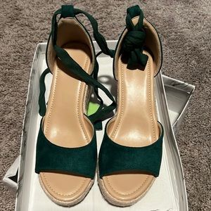 Shein lace up wedges- espadrilles